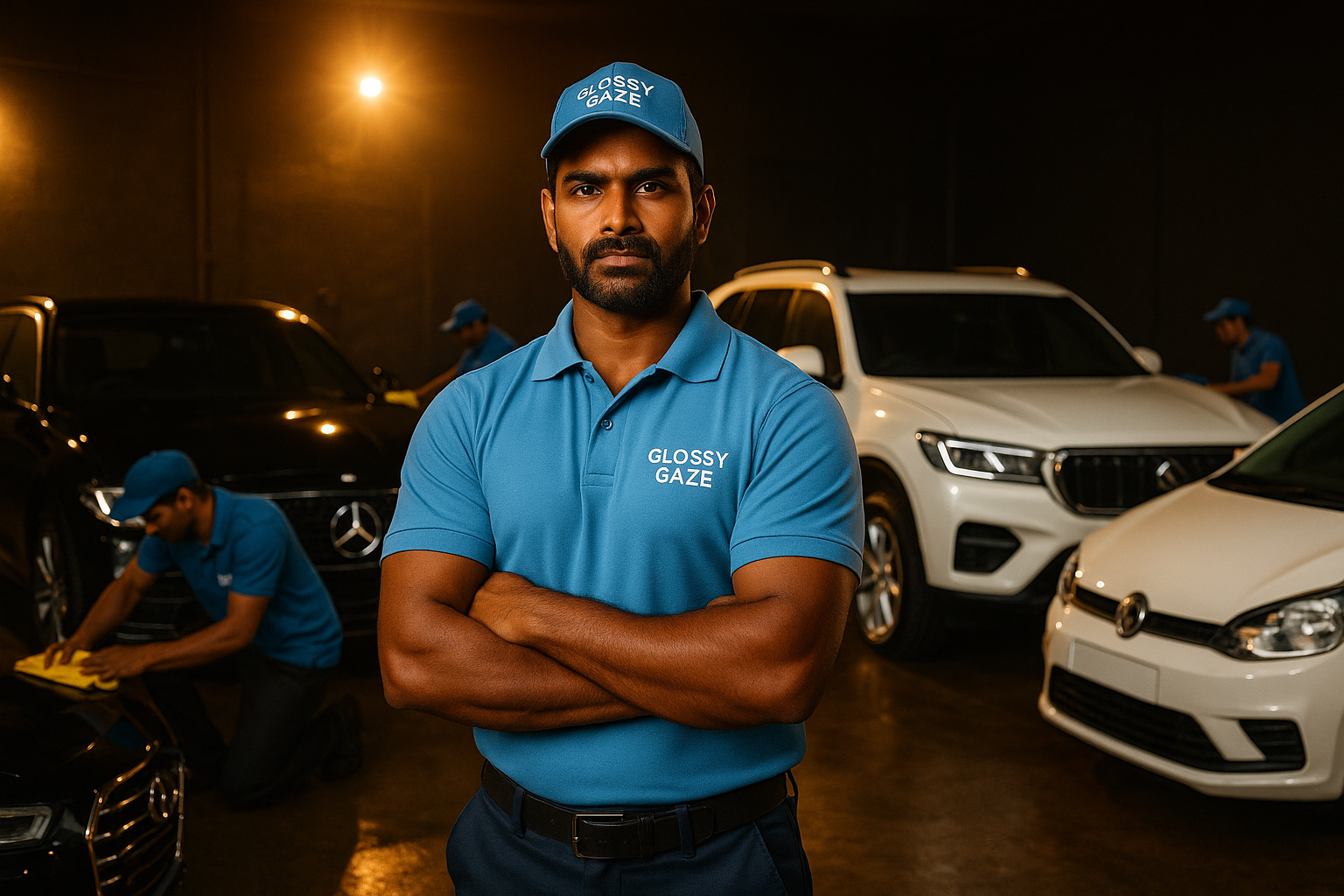 Bold and confident homepage image for Glossy Gaze